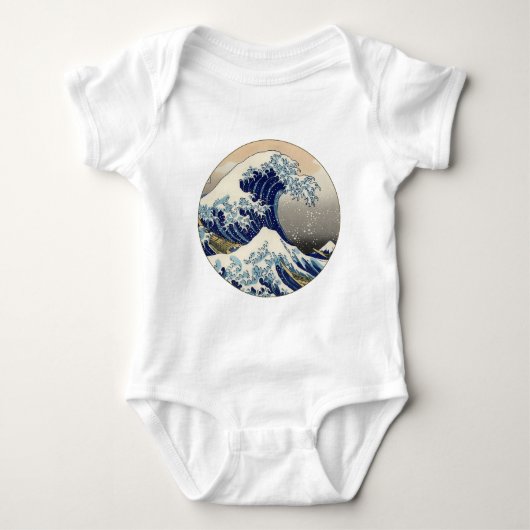 Great Wave Kanagawa Japans schilderen Romper (Voorkant)