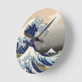 Great Wave Kanagawa Japans schilderen Ronde Klok (Hoek)