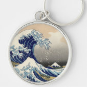 Great Wave Kanagawa Japans schilderen Sleutelhanger (Voorkant)