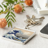 Great Wave Kanagawa Japans schilderen Sleutelhanger (Zijkant)