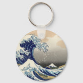 Great Wave Kanagawa Japans schilderen Sleutelhanger (Voorkant)