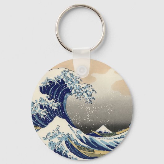 Great Wave Kanagawa Japans schilderen Sleutelhanger (Voorkant)