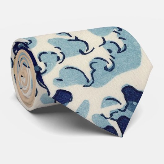 Great Wave Kanagawa Japans schilderen Stropdas (Opgerold)