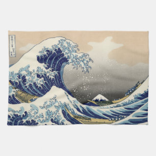 Great Wave Kanagawa Japans schilderen Theedoek