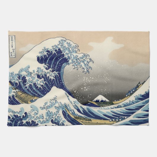 Great Wave Kanagawa Japans schilderen Theedoek (Horizontaal)