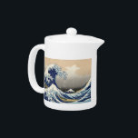 Great Wave Kanagawa Japans schilderen Theepot<br><div class="desc">De Japanse Woodcut Wave — de berg Fuji Wave door Hokusa Er is een grote golf in de oceaan — en je ziet de berg Fuji op de verre achtergrond — de golf draait rond de grote berg Fuji. De gigantische golf is zo intens dat je de boetseerders op de...</div>