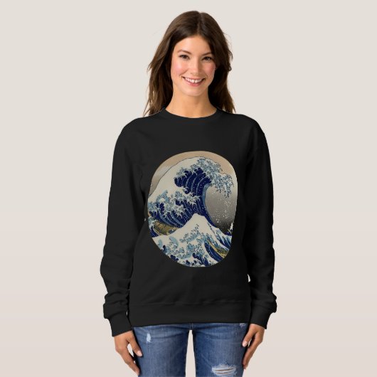 Great Wave Kanagawa Japans schilderen Trui (Voorkant volledig)