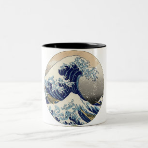 Great Wave Kanagawa Japans schilderen Tweekleurige Koffiemok
