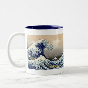 Great Wave Kanagawa Japans schilderen Tweekleurige Koffiemok