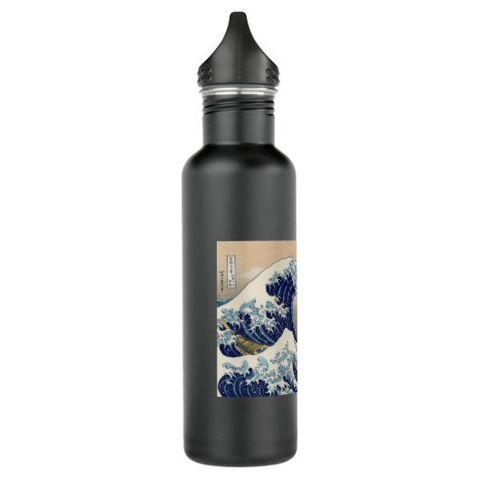 Great Wave Kanagawa Japans schilderen Waterfles (Links)