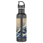 Great Wave Kanagawa Japans schilderen Waterfles (Achterkant)