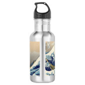 Great Wave Kanagawa Japans schilderen Waterfles (Achterkant)