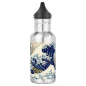 Great Wave Kanagawa Japans schilderen Waterfles (Links)