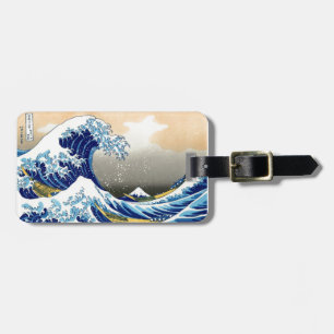 Great Wave langs Kanagawa ~ Hokusai Bagagelabel