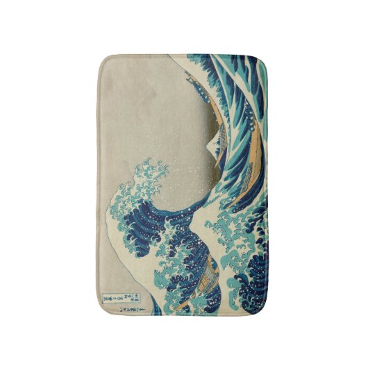 Great Wave langs Kanagawa Hokusai beroemde golf Ja Badmat (Voorkant Verticaal)