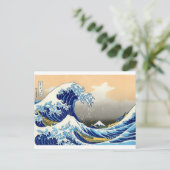 Great Wave langs Kanagawa ~ Hokusai Briefkaart (Staand voorkant)