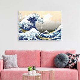 Great Wave langs Kanagawa | Hokusai | Canvas Afdruk