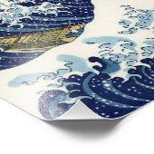 Great Wave langs Kanagawa | Hokusai | Foto Afdruk (Hoek)