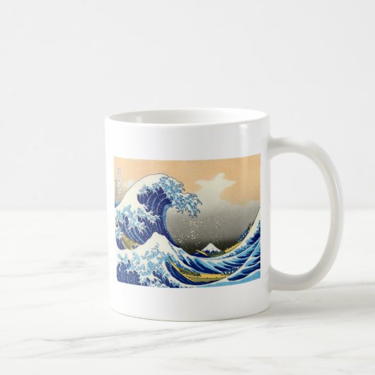 Great Wave langs Kanagawa ~ Hokusai Koffiemok (Rechts)
