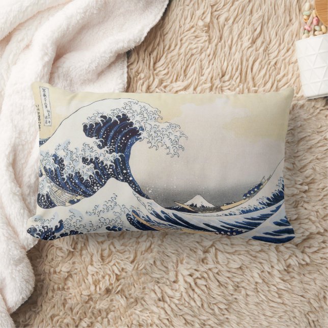 Great Wave langs Kanagawa Hokusai Kussen (Deken)