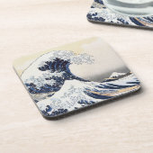 Great Wave langs Kanagawa Hokusai Onderzetter (Linkerzijde)