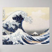Great Wave langs Kanagawa Hokusai Poster (Voorkant)