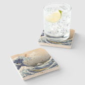 Great Wave langs Kanagawa | Hokusai | Stenen Onderzetter (Zijkant)