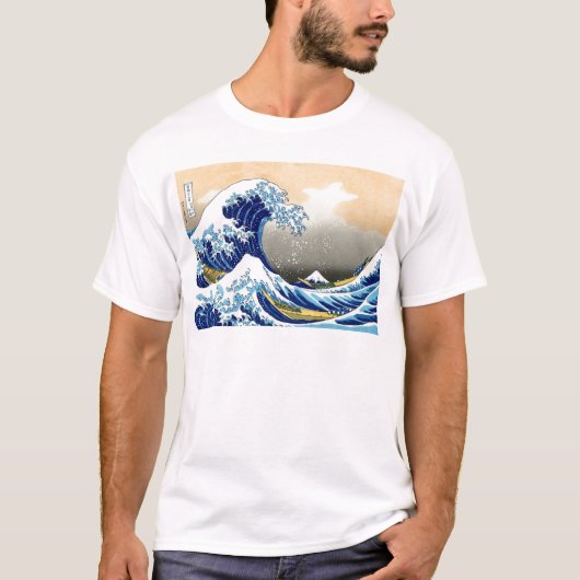 Great Wave langs Kanagawa ~ Hokusai T-shirt (Voorkant)