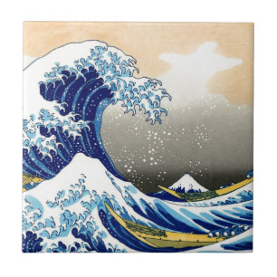 Great Wave langs Kanagawa ~ Hokusai Tegeltje