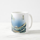 Great Wave langs Kanagawa Koffiemok (Voorkant rechts)