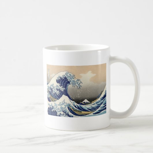 Great Wave langs Kanagawa Koffiemok (Rechts)