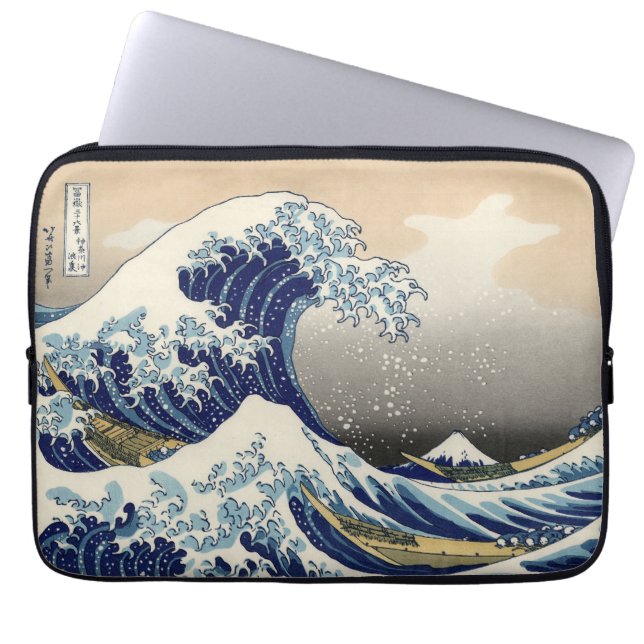 Great Wave langs Kanagawa Laptop Sleeve (Voorkant)