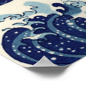 Great Wave langs Kanagawa Poster (Hoek)