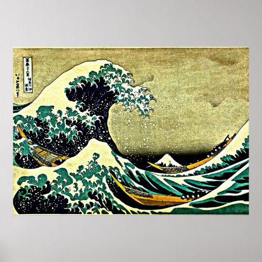 Great Wave langs Kanagawa Poster (Voorkant)