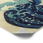Great Wave langs Kanagawa Poster (Hoek)