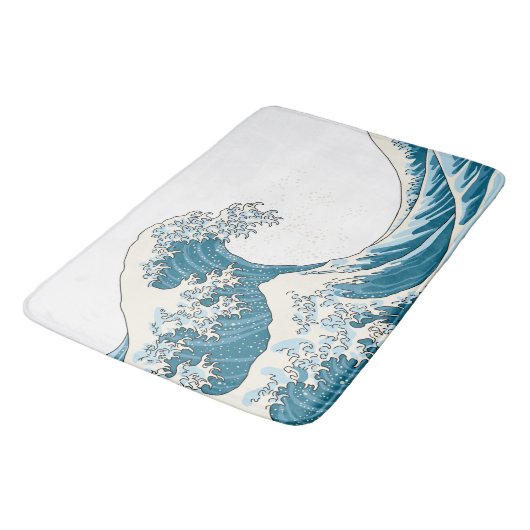 Great wave - lichtblauwe badmat (Gekanteld)