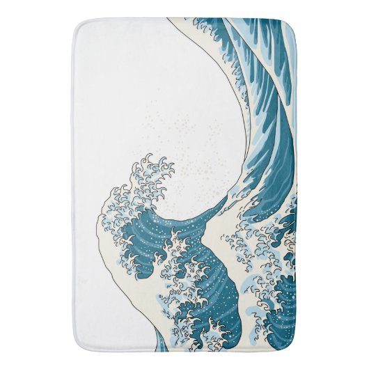 Great wave - lichtblauwe badmat (Voorkant Verticaal)