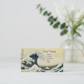 GREAT WAVE MONOGRAM Blauw Visitekaartje (Staand voorkant)