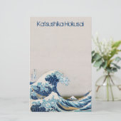 Great Wave of Kanagawa gepersonaliseerd Briefpapier (Staand voorkant)
