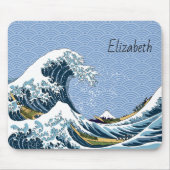 Great Wave of Kanagawa gepersonaliseerd Muismat (Voorkant)