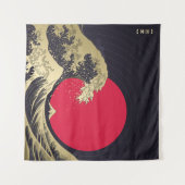 "Great Wave of kanagawa". Hokusai, Japanese wave i Wandkleed (Voorkant (horizontaal))