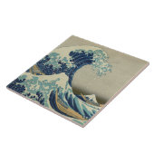 "Great Wave off Kanagawa" by Hokusai ceramic tile Tegeltje (Zijkant)