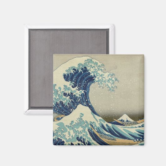 "Great Wave off Kanagawa" door Hokusai magnet (Voorkant / Achterkant)