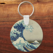 "Great Wave off Kanagawa" door Hokusai Sleutelhanger (Voorkant)