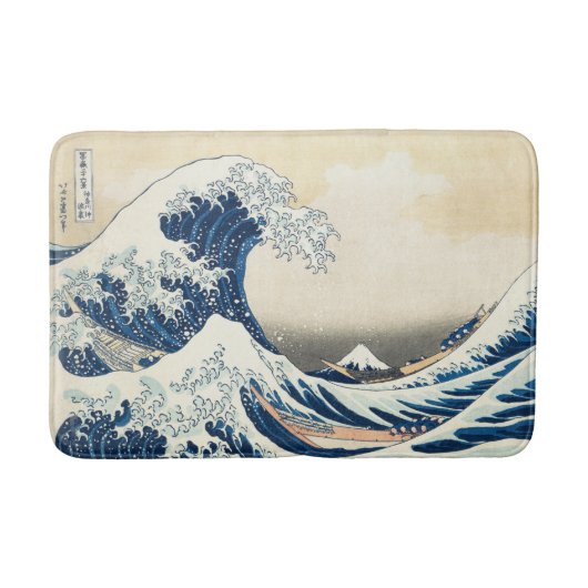 Great Wave Off Kanagawa Hokusai  Japans Badmat (Voorkant)