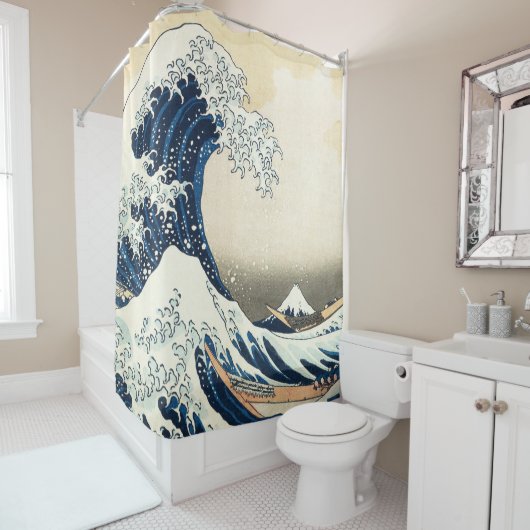 Great Wave Off Kanagawa Hokusai  Japans Douchegordijn (In situ)