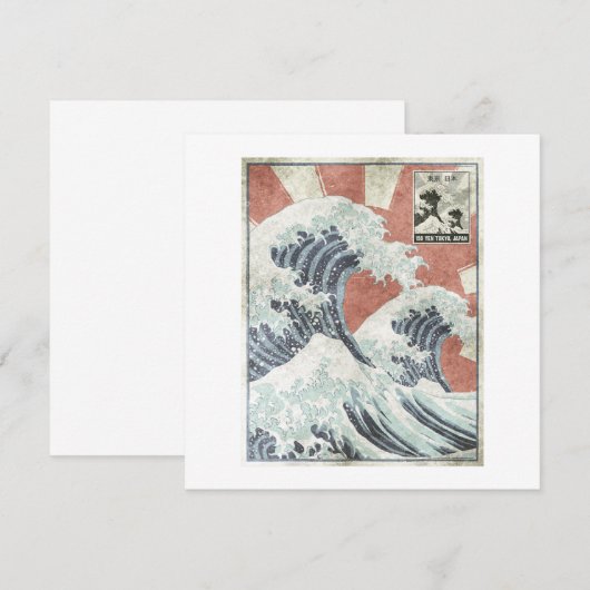 Great Wave Off Kanagawa Japanese Aesthetic Art Kaart (Voorkant / Achterkant)