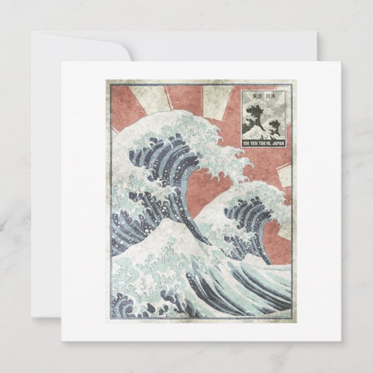 Great Wave Off Kanagawa Japanese Aesthetic Art Kaart (Voorkant)