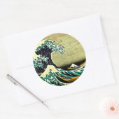 Great Wave off Kanagawa - Katsushika Hokusai 1832 Ronde Sticker (Envelop)