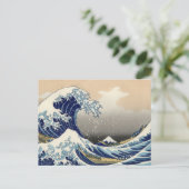 Great Wave off Kanagawa & Mount Fuji Japan Zee Briefkaart (Staand voorkant)
